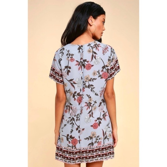Lulu’s Boho “Floral Flirt” Cute Tshirt Shift Dress - Picture 4 of 13